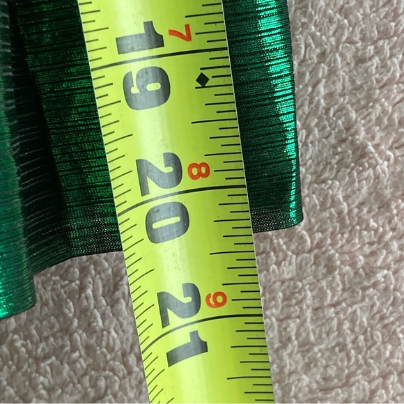 Pomander Place Lilith Dress-Emerald Green Crinkle Lurex-Women’s S & M-Formal-NEW - Picture 9 of 16